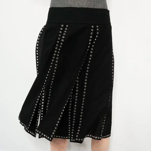 MICHAEL KORS COLLECTION Metal Eyelet Layered Skirt - Picture 7 of 8